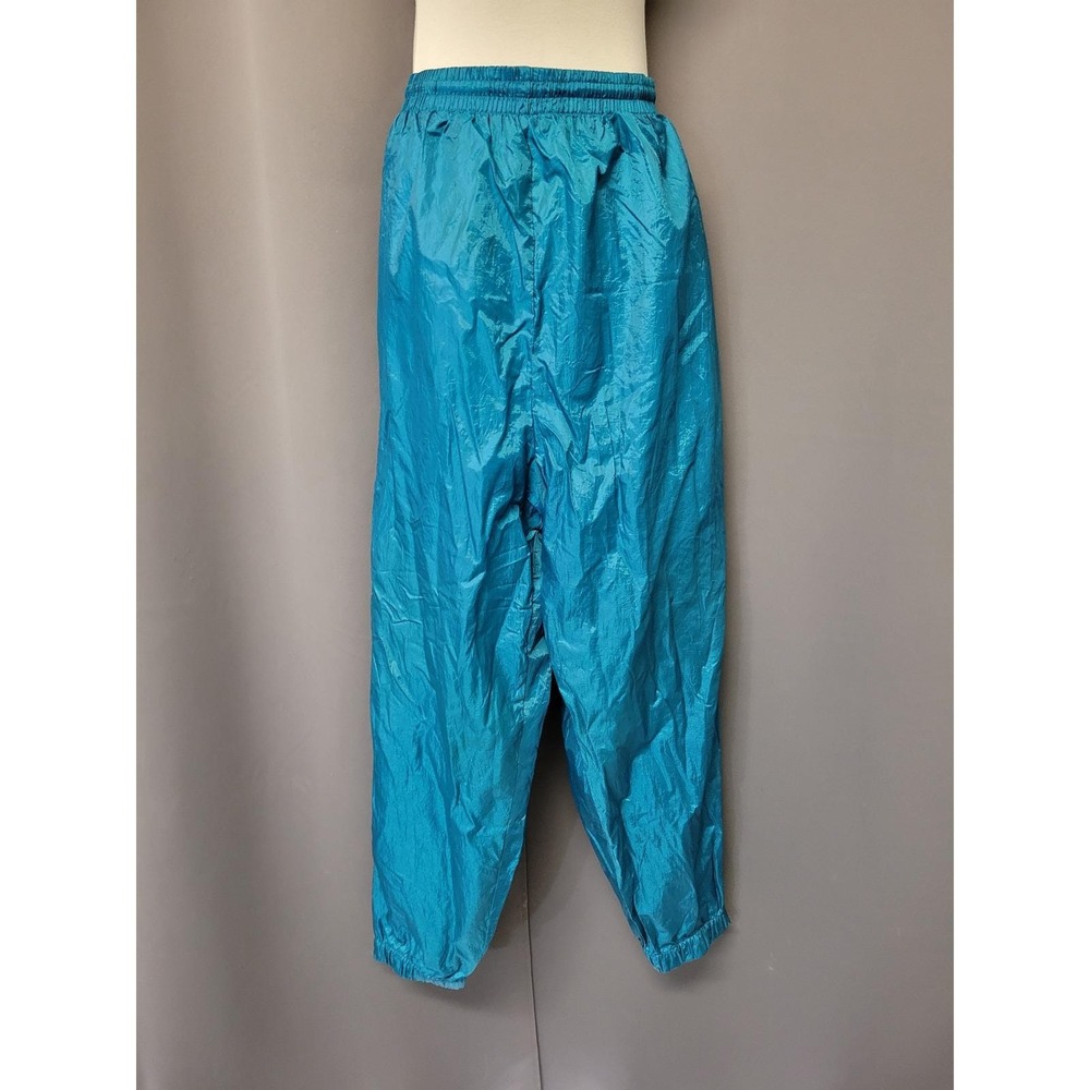 Bold‎ Spirit Track Pants Teal Blue Nylon Crinkle Retro 90s XL